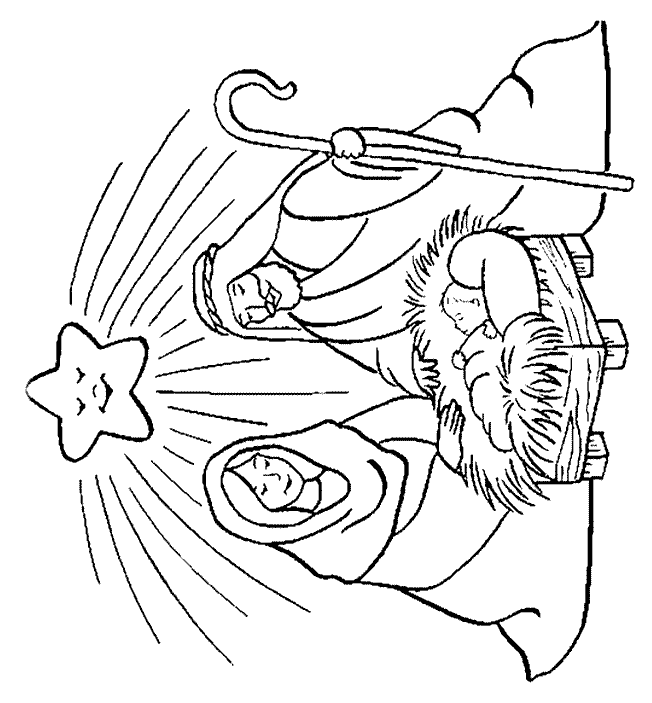 Szopka Bożonarodzeniowa kolorowanki